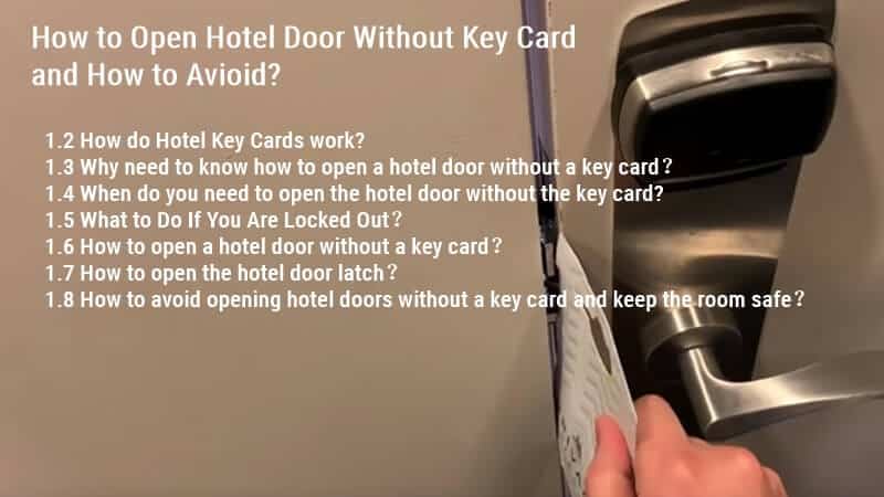 How to Open Hotel Door Without Key Card and How to Avioid